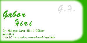 gabor hiri business card